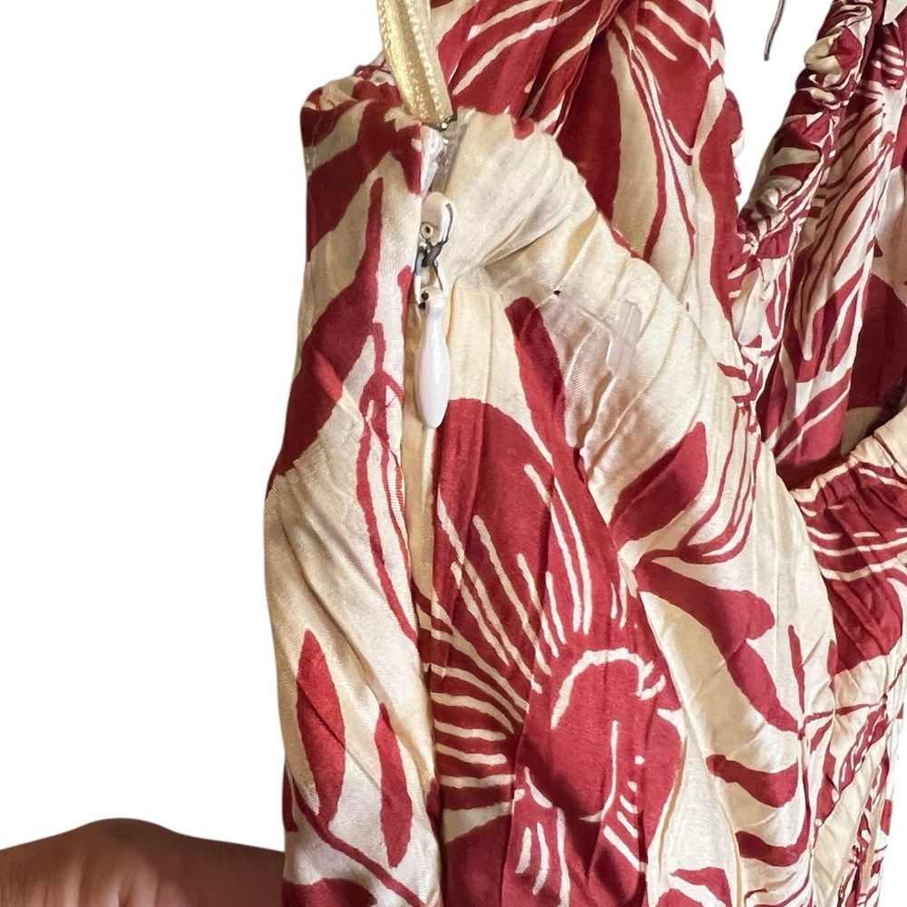 Elegant Banana Republic Floral Silk Halter Dress - Picture 7 of 10